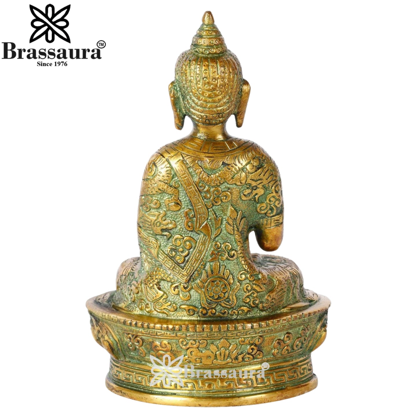 Brass Blessing Buddha Weight 1 kg & Height 7 Inch