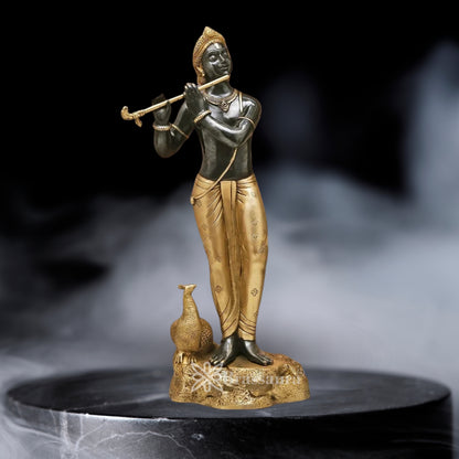 Brass Krishna Murti Weight 14.6 Kg And Height 30 Inch
