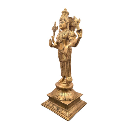 Brass Vishnu Murti for Home and Decor Show Piece for Living Room Height 43 cm Weight 5.7 Kg