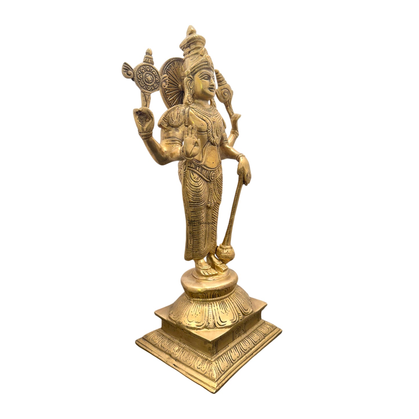 Brass Vishnu Murti for Home and Decor Show Piece for Living Room Height 43 cm Weight 5.7 Kg