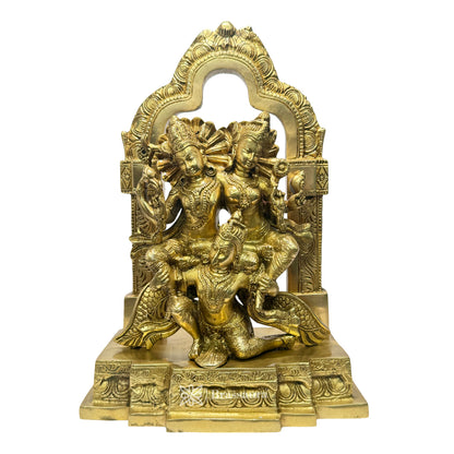 Brass Laxmi Narayana Statue Religious and Spirituality Home Decor and Gift Weight 6 Kg Height 40 cm