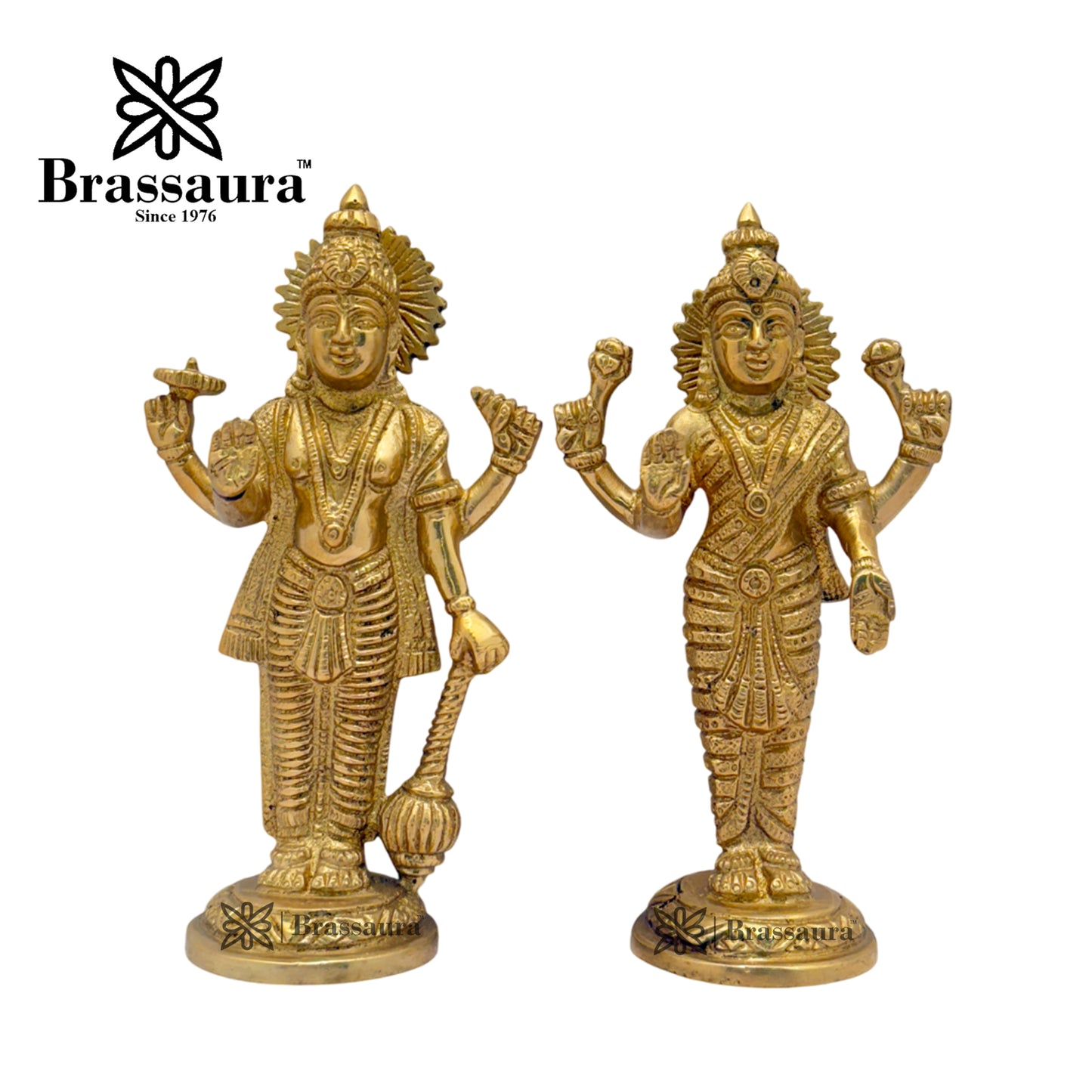 Brass Vishnu laxmi Idol for Home and Decor Weight 1.7 Kg Height 17 cm