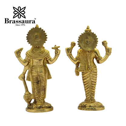 Brass Vishnu laxmi Idol for Home and Decor Weight 1.7 Kg Height 17 cm