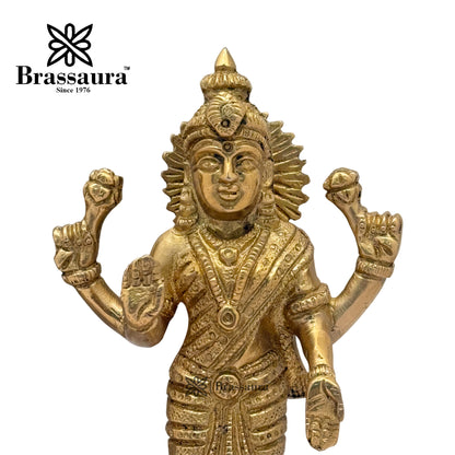 Brass Vishnu laxmi Idol for Home and Decor Weight 1.7 Kg Height 17 cm