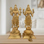 Brass Golden Vishnu Laxmi Murti for Religious and Spirituality Home Decor and Gift Weight 9.5 Kg Height 40 cm