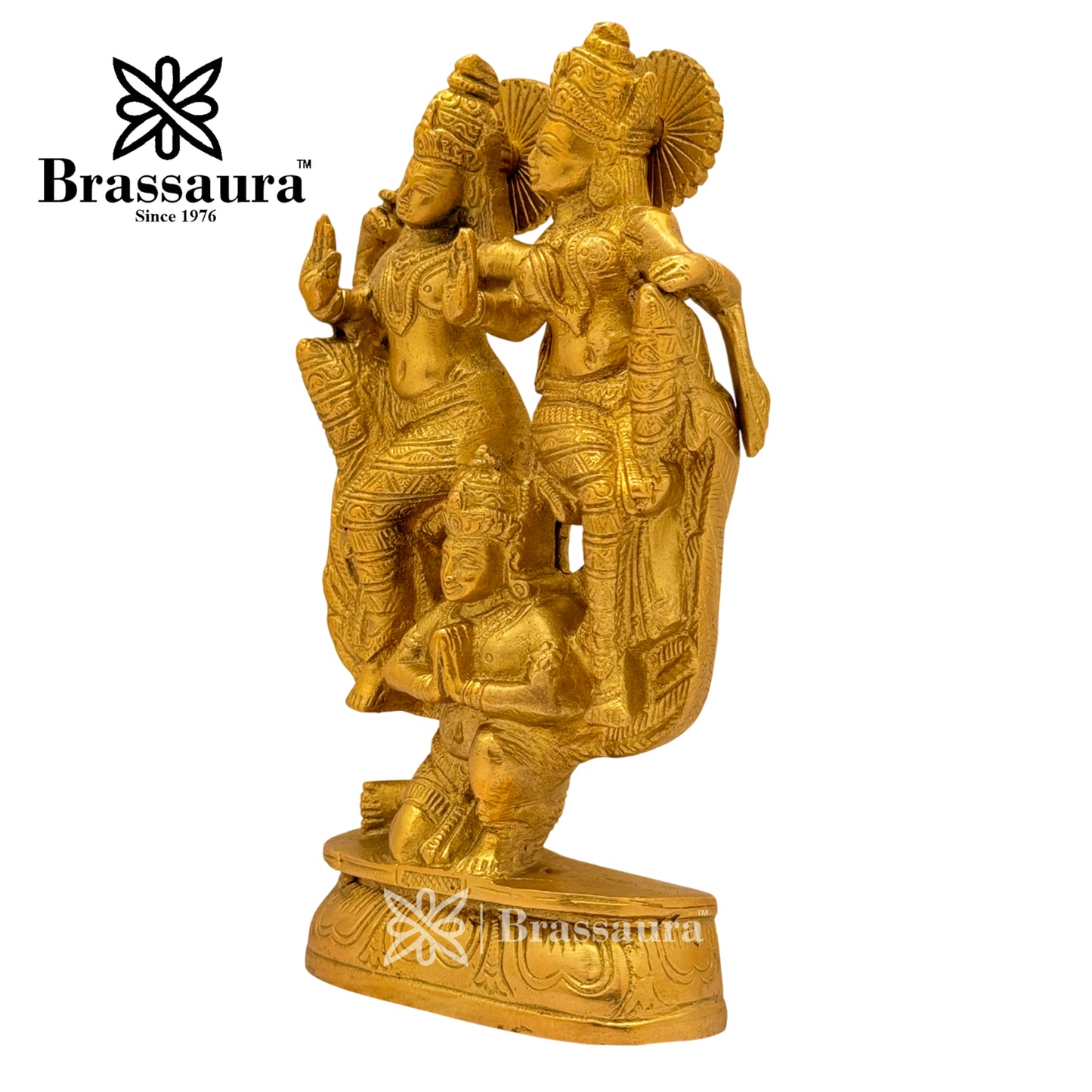 Brass Vishnu laxmi and Garud Idol for Home and Decor Weight 2.2 Kg Height 21 cm