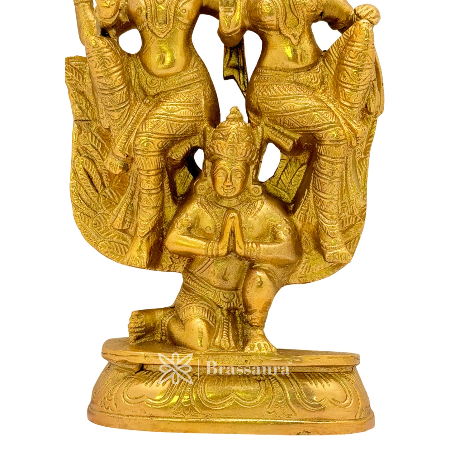 Brass Vishnu laxmi and Garud Idol for Home and Decor Weight 2.2 Kg Height 21 cm