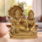 Brass Vishnu Laxmi Murti for Home and Decor Show Piece Gift Height 13 cm Weight .7 Kg