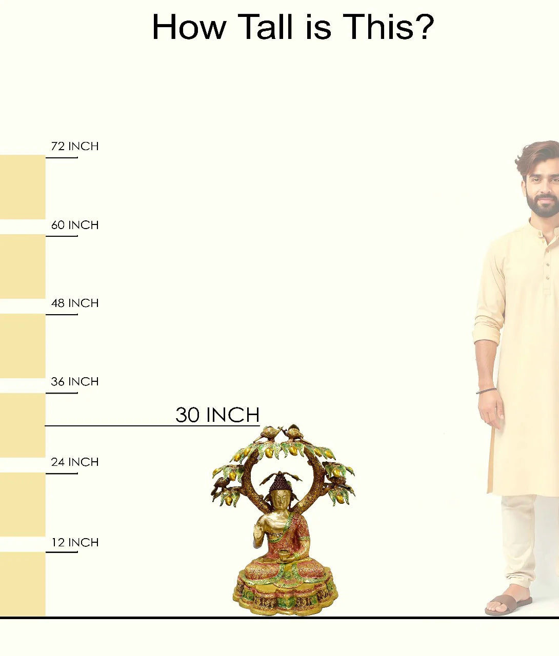 ब्रासोरा® वृंदावन वेणुगोपाल कृष्ण पीतल की प्रतिमा मोर के साथ | एंटीक नीला और सुनहरा रंग | ऊँचाई 20 इंच