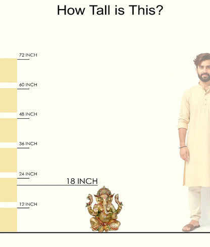 ब्रासोरा® वृंदावन वेणुगोपाल कृष्ण पीतल की प्रतिमा मोर के साथ | एंटीक नीला और सुनहरा रंग | ऊँचाई 20 इंच