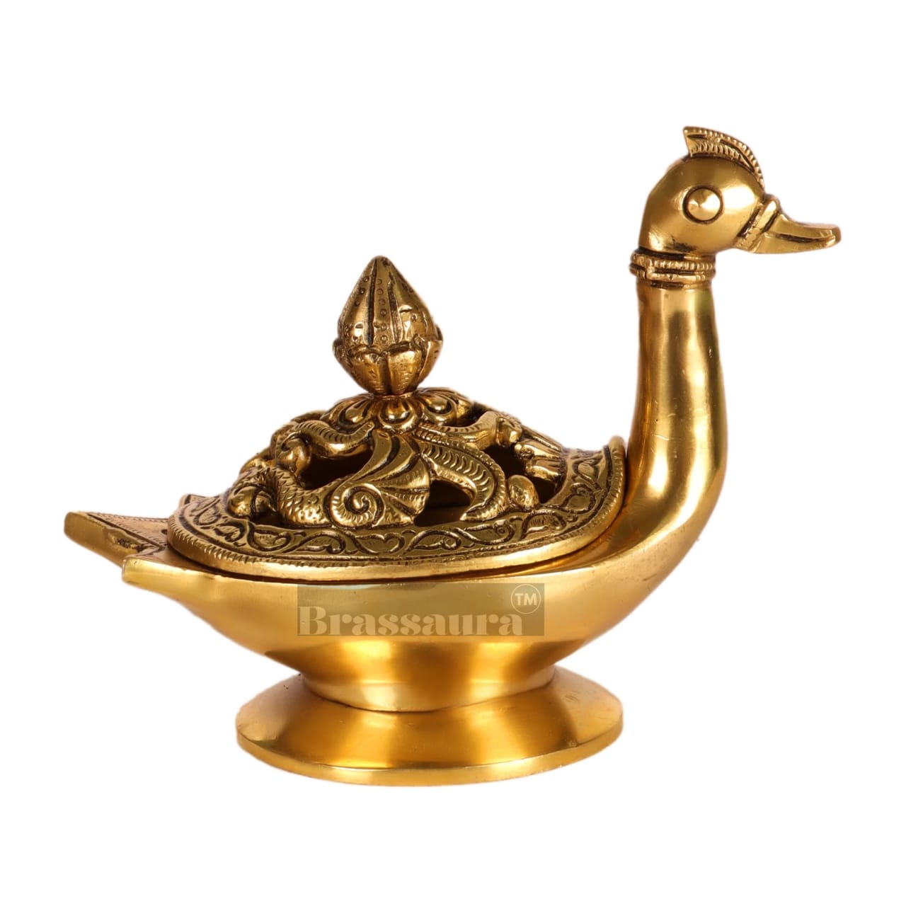 Brassaura™ Brass Decorative Piece – Height 5 Inches, Width 3.5 Inches, Depth 6 Inches & Weight 1.2 Kgs
