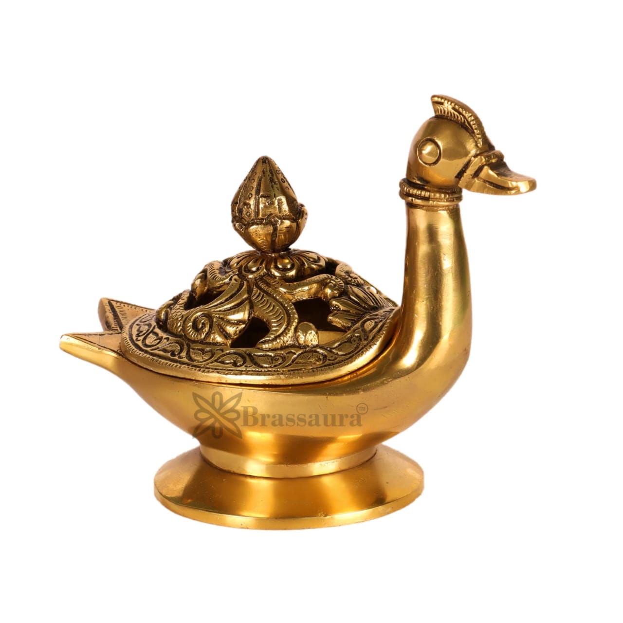 Brassaura™ Brass Decorative Piece – Height 5 Inches, Width 3.5 Inches, Depth 6 Inches & Weight 1.2 Kgs