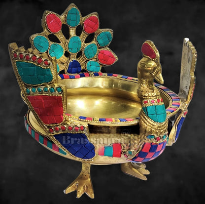 Brassaura™ Intricately Handcrafted Brass Urli – 2 kgs, 9 Inches Height – Traditional Decorative Bowl for Home Ambiance