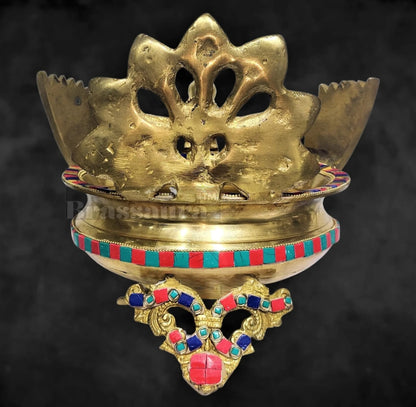 Brassaura™ Intricately Handcrafted Brass Urli – 2 kgs, 9 Inches Height – Traditional Decorative Bowl for Home Ambiance