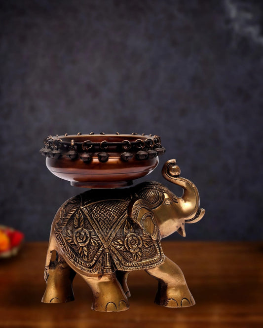 Brassaura™ Classic Brass Urli Bowl – 3 kgs, 7.5 Inches Height – Traditional Decorative Bowl for Flowers & Diyas