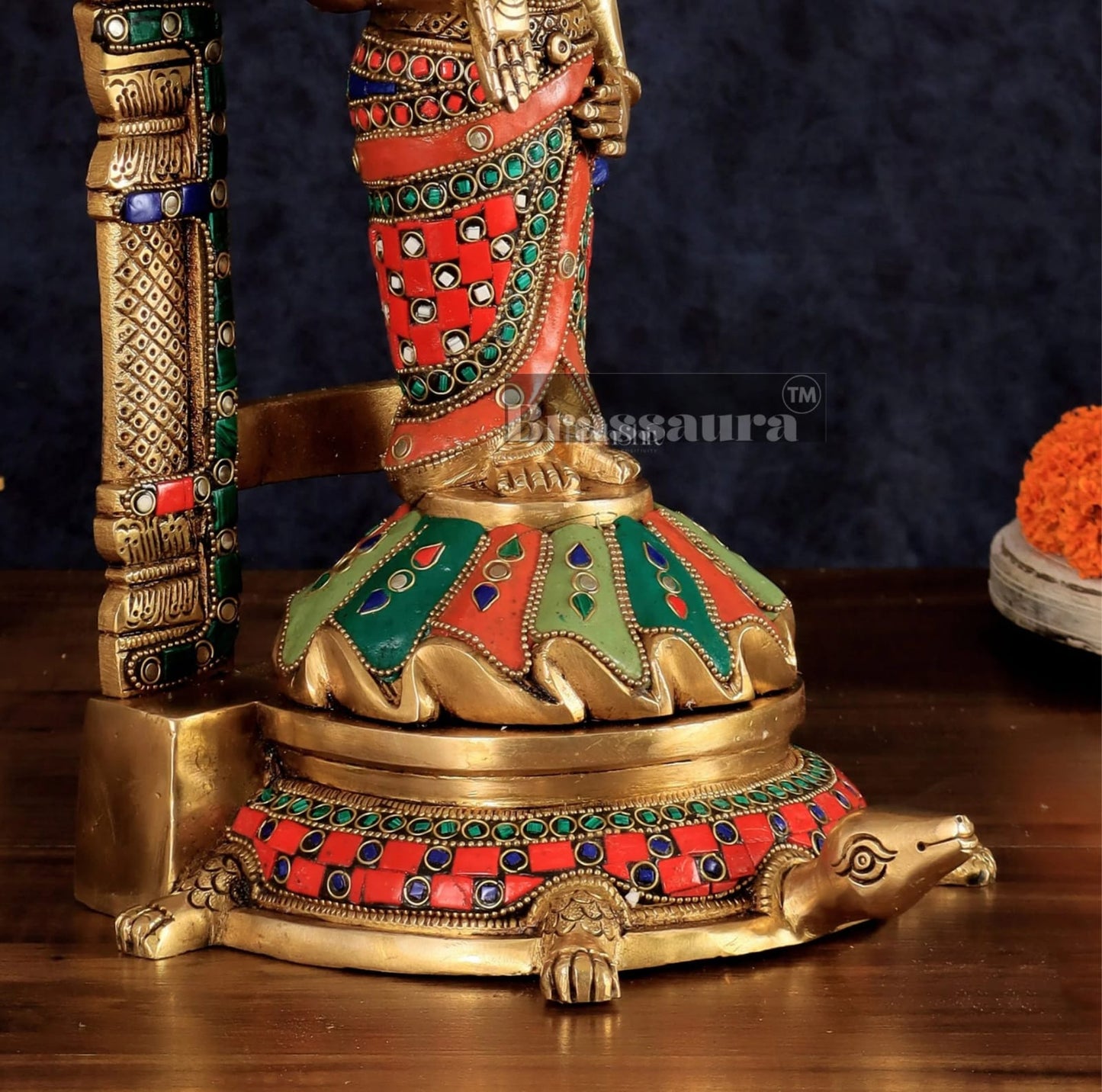 Brassaura™ Brass Lord Venkateshwara Swamy Statue with Prabhavali – 17 Inches, 7.6 Kgs