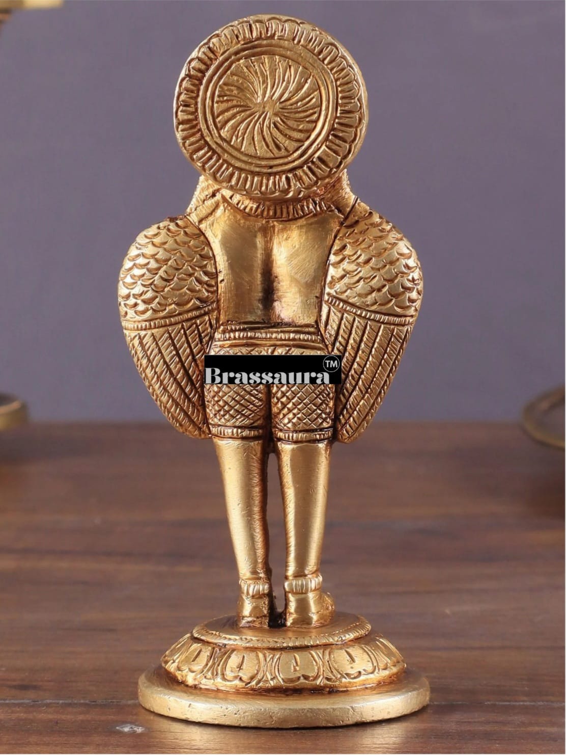 Handcrafted Brass Garuda Idol – Height 6 Inches, Weight 600 Grams