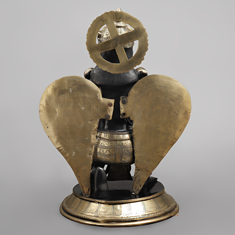 Handcrafted brass statue Garuda Statue Gold and Black Finish