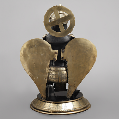 Handcrafted brass statue Garuda Statue Gold and Black Finish