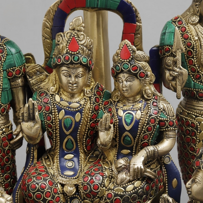 Brass Stonework Ram Darbar 15” Inches