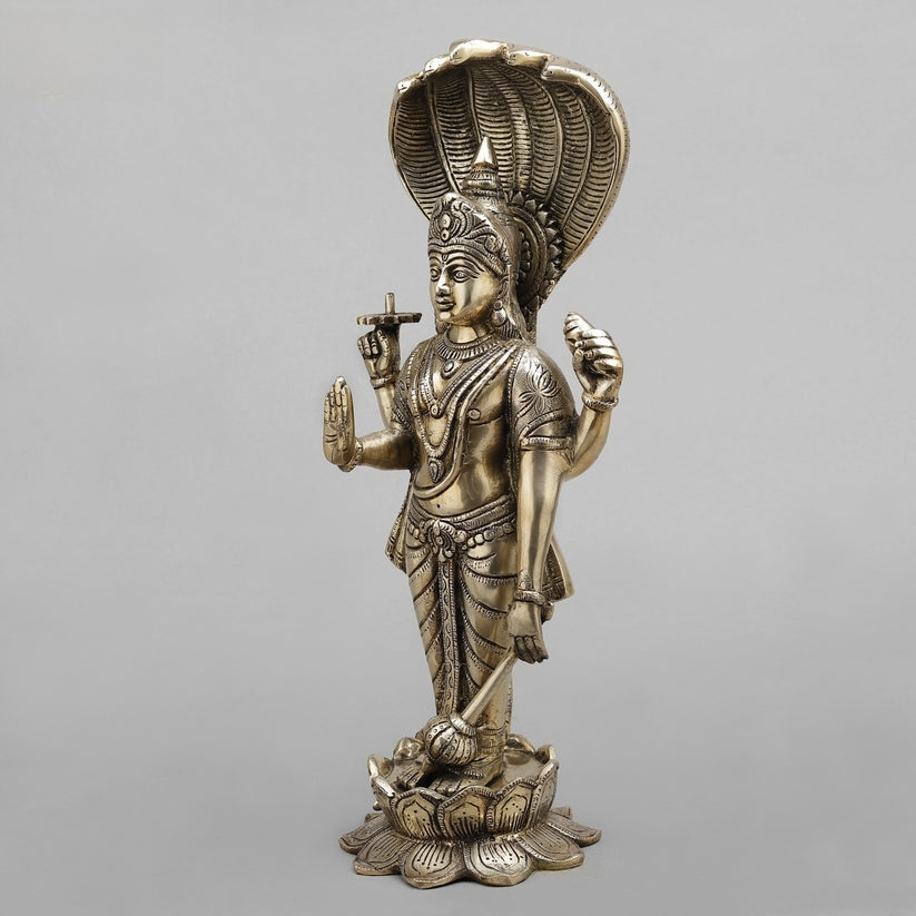 Brass Vishnu Smooth finish 17” Inches