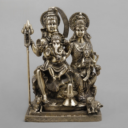 Handcrafted statue Brass Shiv Parivaar Inches