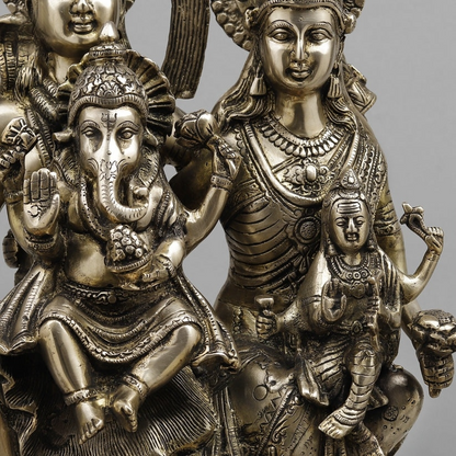 Handcrafted statue Brass Shiv Parivaar Inches