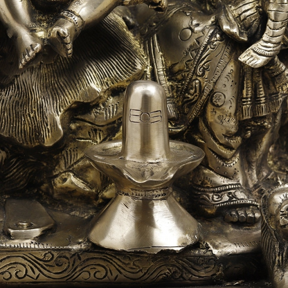 Handcrafted statue Brass Shiv Parivaar Inches