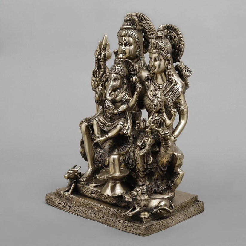Handcrafted statue Brass Shiv Parivaar Inches