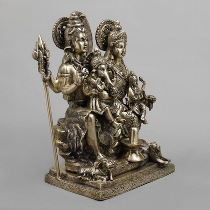 Handcrafted statue Brass Shiv Parivaar Inches