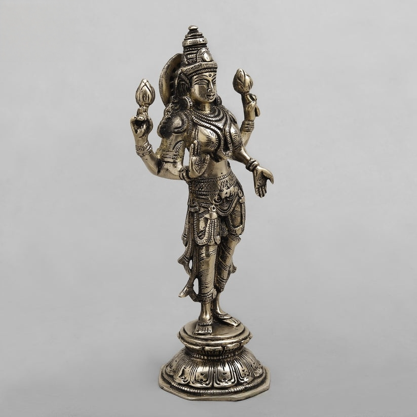 Handcrafted statue Brass  Laxmi Idol 10 Inches