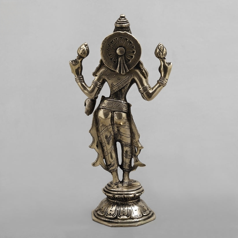 Handcrafted statue Brass  Laxmi Idol 10 Inches