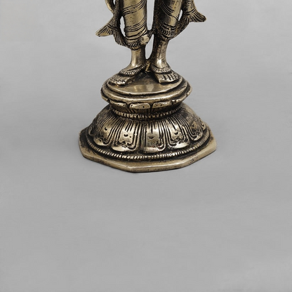10" Standing Saraswati Brass Statue