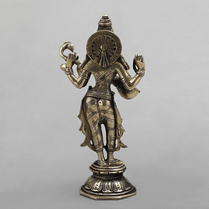 10" Standing Saraswati Brass Statue
