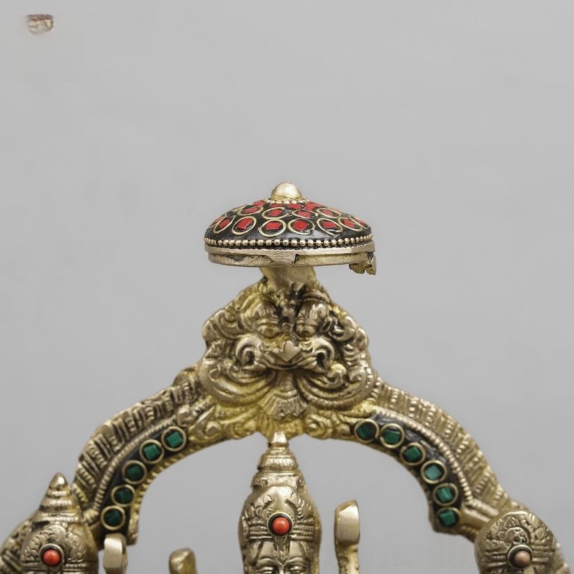 Brass Ram darbar, Fine Stone Work 13”