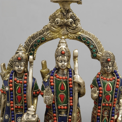 Brass Ram darbar, Fine Stone Work 13”