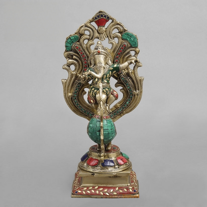 Brassaura® Dancing Lord Ganesha Brass Statue | Pure Brass | Height 14 Inches & Weight 4.840 kgs