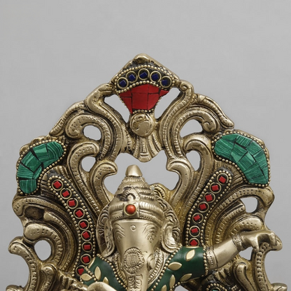 Brassaura® Dancing Lord Ganesha Brass Statue | Pure Brass | Height 14 Inches & Weight 4.840 kgs