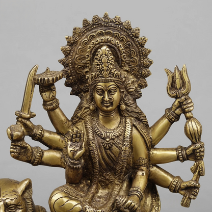 Brassaura® Brass Maa Durga Statue | Height 13 Inches