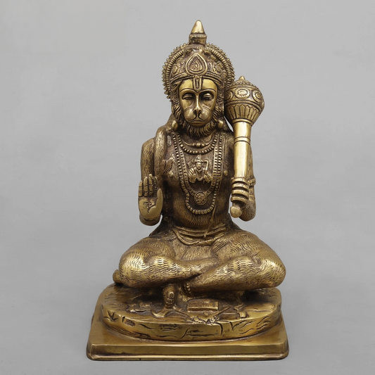 Brassaura® Brass Hanuman Statue | Height 11 Inches