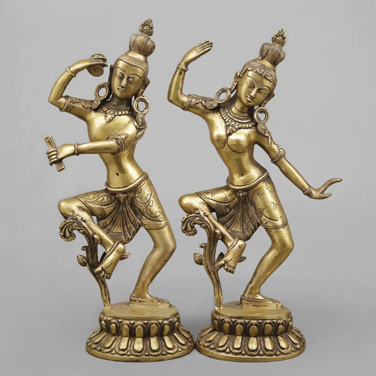 Brassaura® Brass Dancing Couple Statue | Height 17 Inches