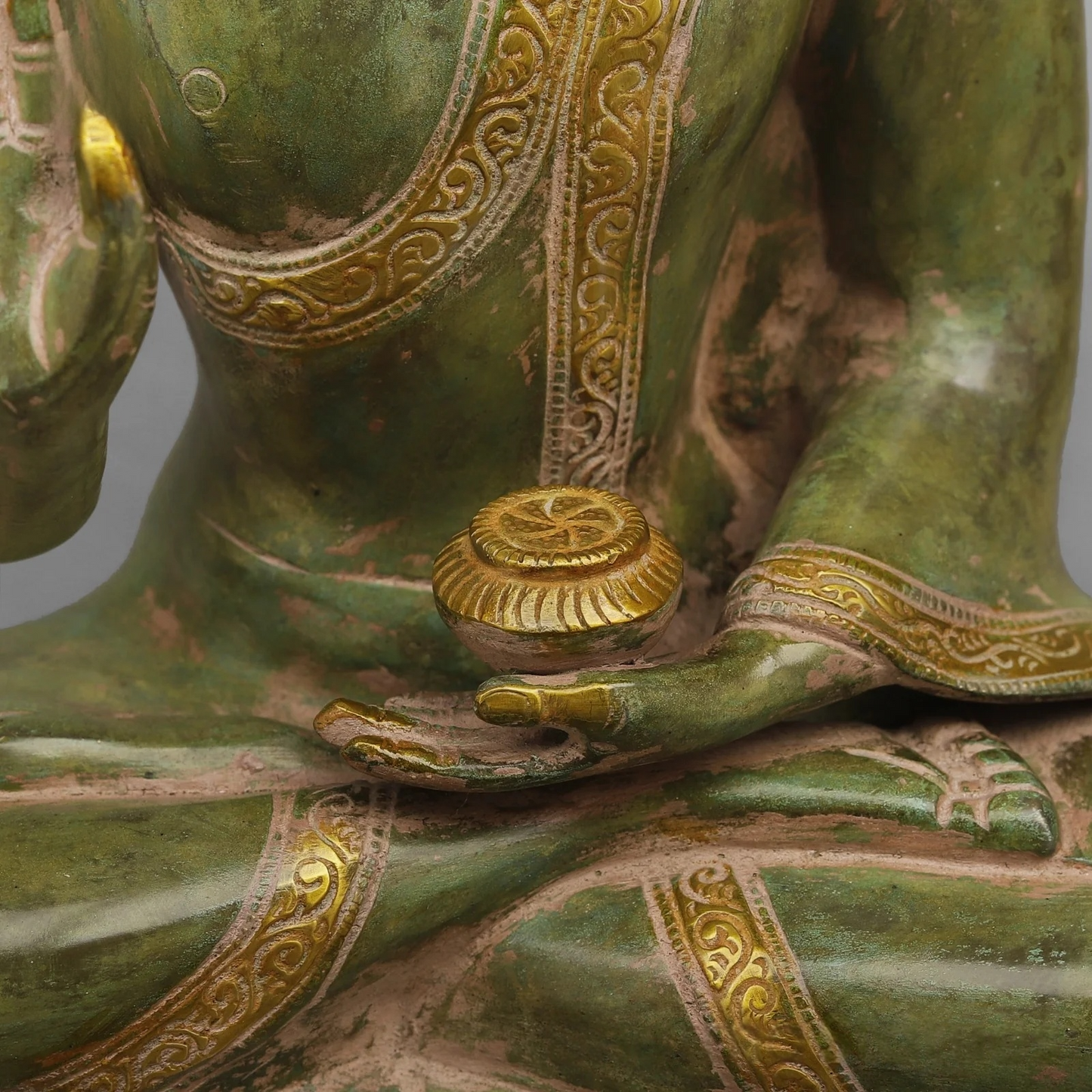 Brassaura® Brass Buddha With Tree Statue | Height 20 Inches
