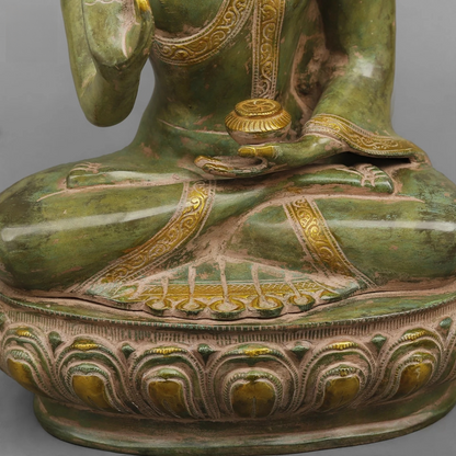 Brassaura® Brass Buddha With Tree Statue | Height 20 Inches