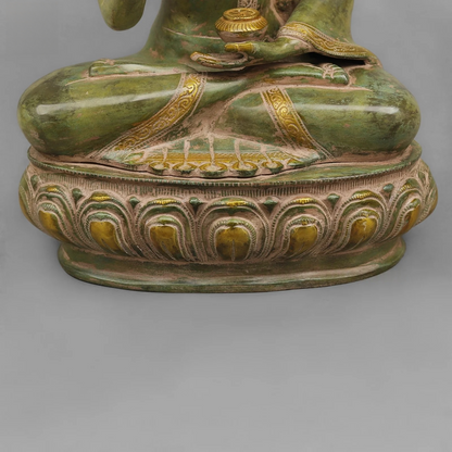 Brassaura® Brass Buddha With Tree Statue | Height 20 Inches