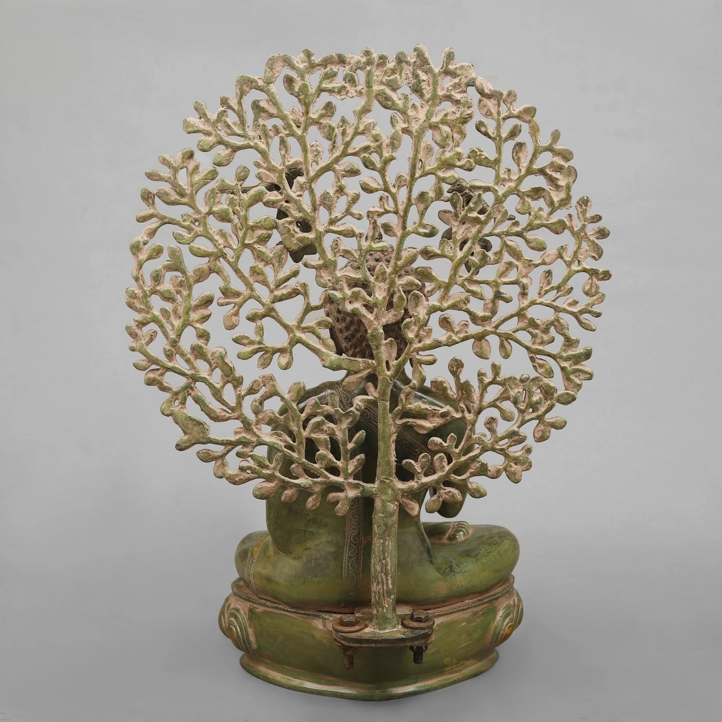 Brassaura® Brass Buddha With Tree Statue | Height 20 Inches