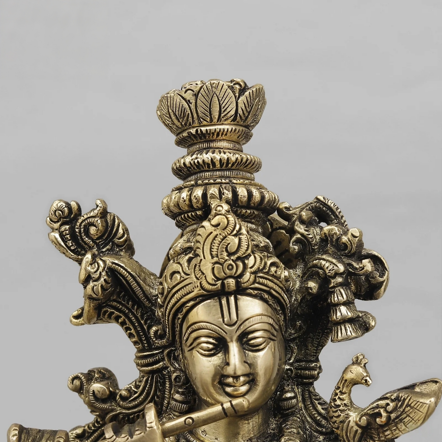 Brassaura® Brass Krishna Statue | Height 14 Inches