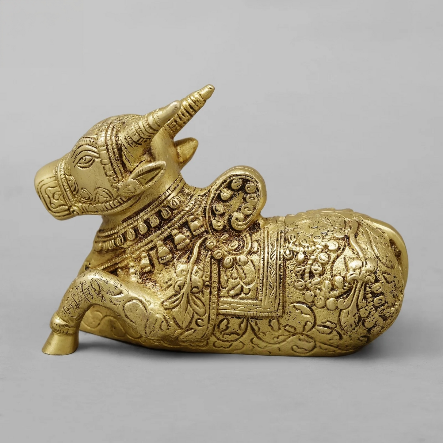 Brassaura® Brass Nandi Statue | Height 5 Inches