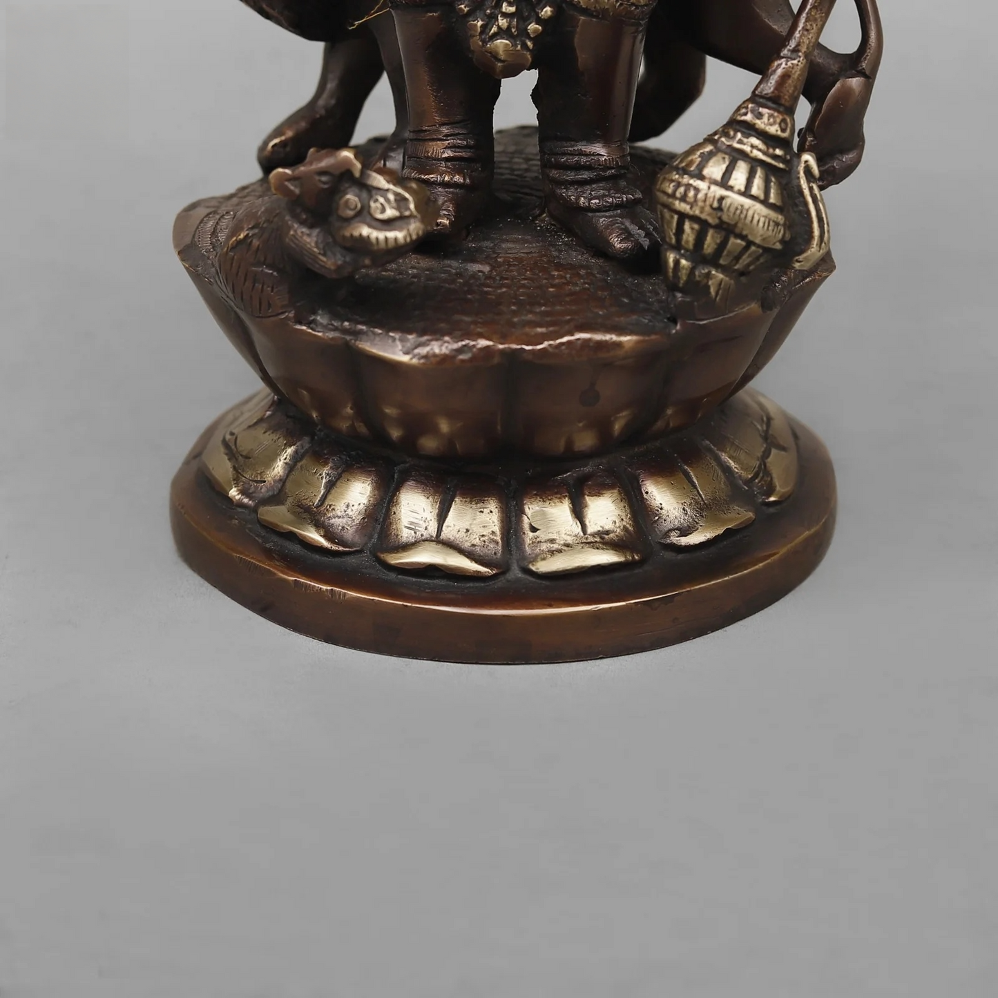Brassaura® Raksha Ganesh Statue | Antique Copper Finish Brass Sculpture | Height 11 Inches & Weight 3.52 Kgs