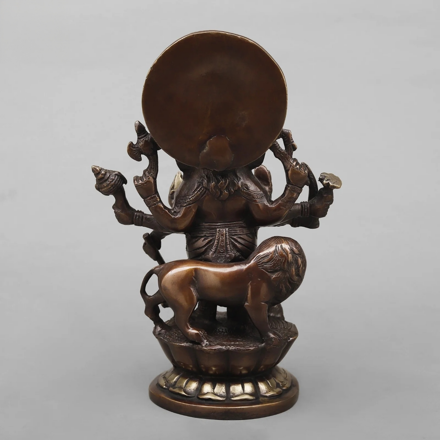 Brassaura® Raksha Ganesh Statue | Antique Copper Finish Brass Sculpture | Height 11 Inches & Weight 3.52 Kgs