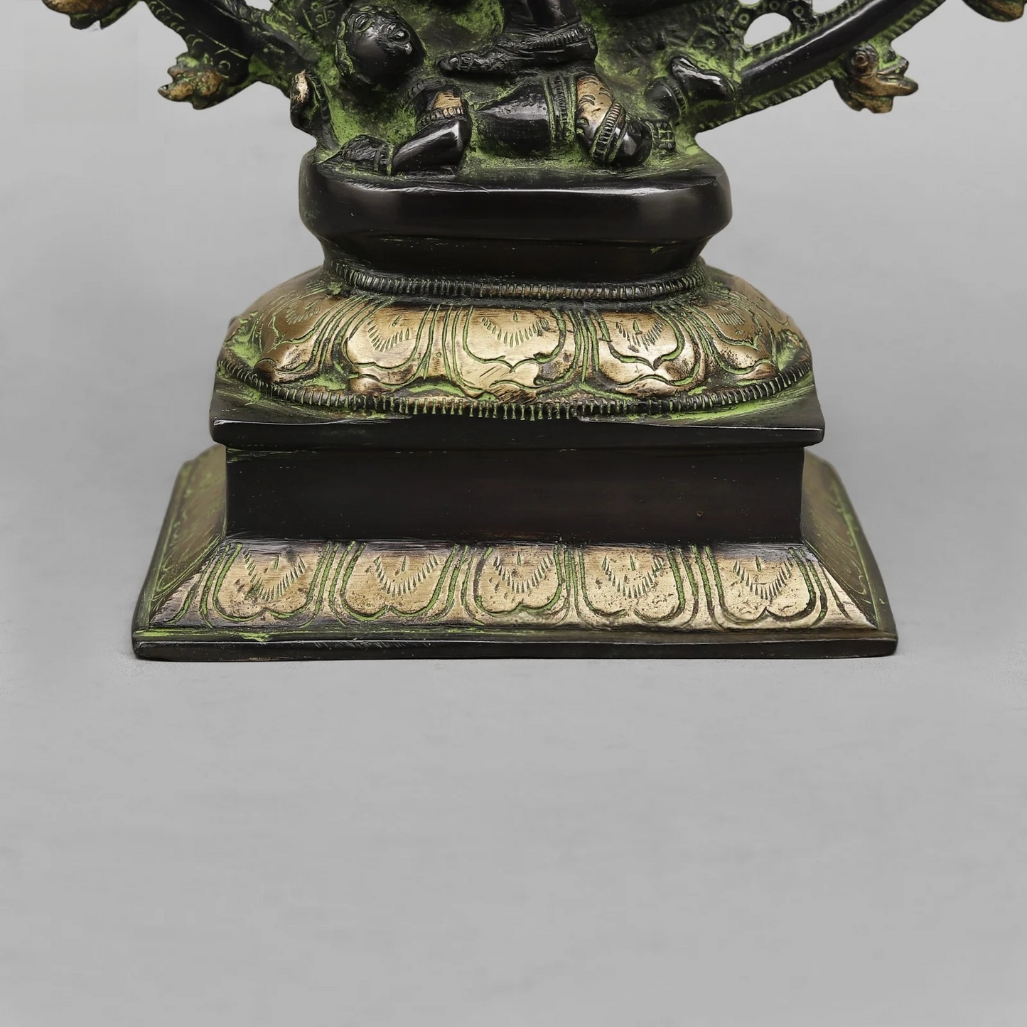 Brassaura® Nataraja Dancing Shiva Brass Statue | Green Antique Patina Finish | Height 14 Inches & Weight 3.9 Kgs
